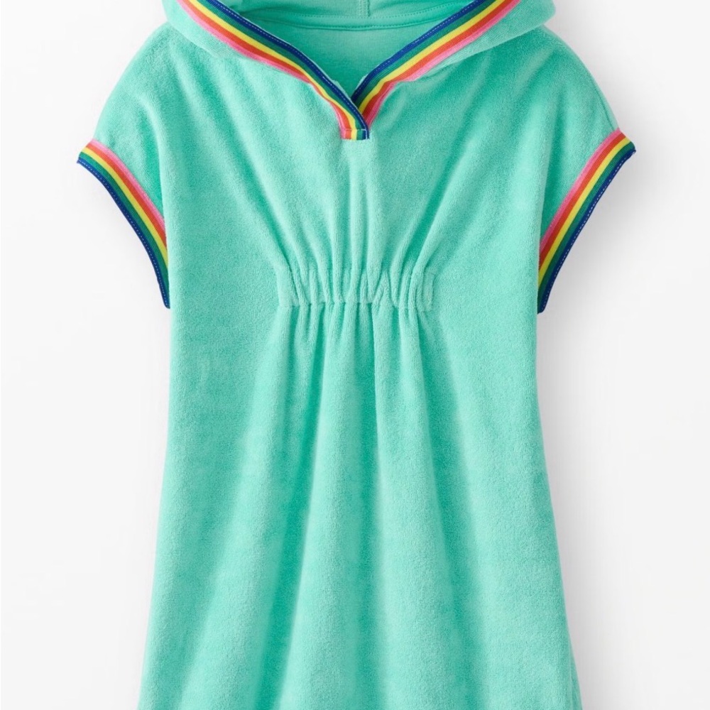 Hanna Andersson Oversized Loop Terry Hoodie Cover Up Size 10 GREEN
